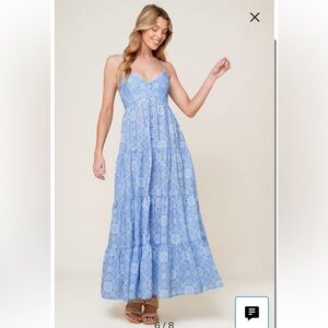 NWT Flying Tomato Bandana Print Tiered Maxi Dress